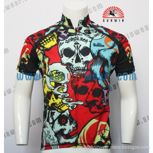 2017 Men's cycling shirt sublimation custom short sleeve jersey
